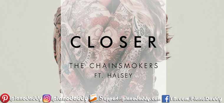 Closer ft. Halsey (The Chainsmokers) Piano Notes